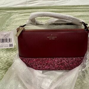 Kate Spade Flash Glitter Burgundy/Purple Crossbody